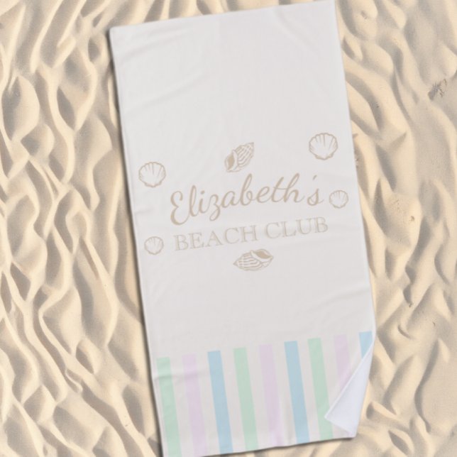Toalha De Praia Beach Club Birthday (Criador carregado)