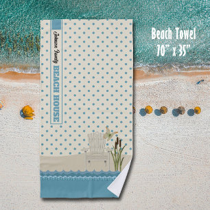 Toalha De Praia Beach House Scene Lake House