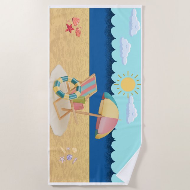 Toalha De Praia Beach Towel (Frente)