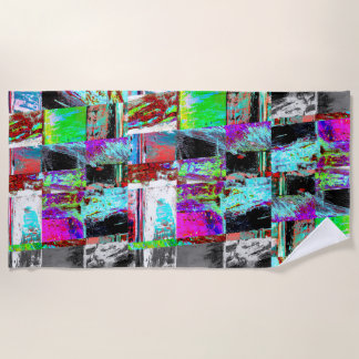Toalha De Praia Beach Towel – Abstract Grid