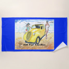 Toalha De Praia Beach Towel de 1937 Fiat Topolino