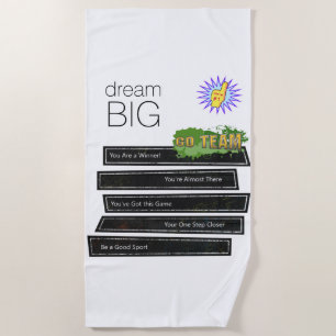 Toalha De Praia Beach Towel Dream Big Sports