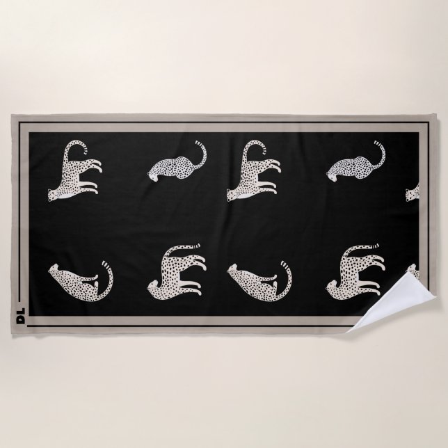 Toalha De Praia Beach Towel Monstera Leaf Plant e Custom Name (Frente)