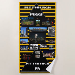 Toalha De Praia Beach Towel Pittsburgh Fotos PERSONALIZADAS