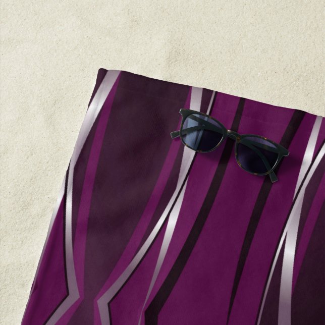 Toalha De Praia Beach Towel - Retro prata magenta (In Situ)