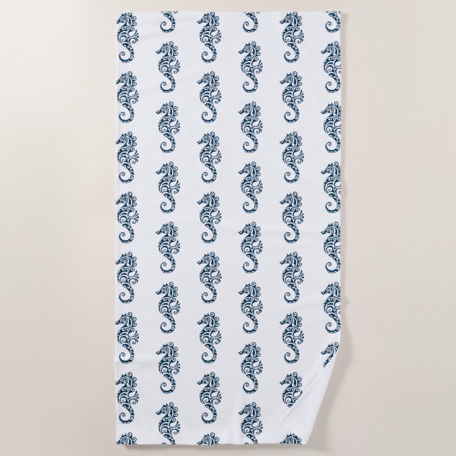 Toalha De Praia Beach Towel — Sea Horse (Frente)
