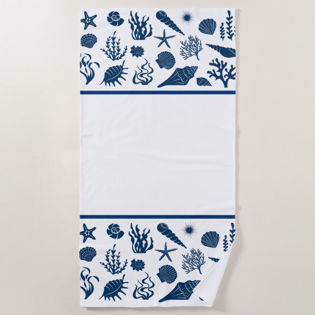Toalha De Praia Beach Towel — Shells (Frente)