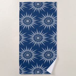 Toalha De Praia Beach Towel - Starburst revestido a azul escuro