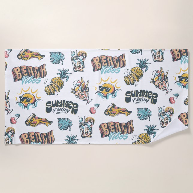 Toalha De Praia Beach Vibes (Frente)