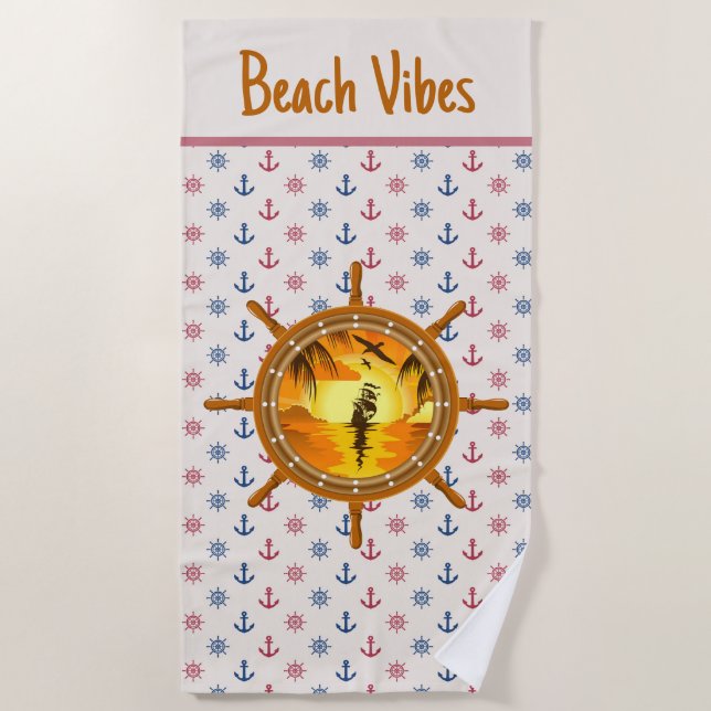 Toalha De Praia Beach Vibes Towel (Frente)