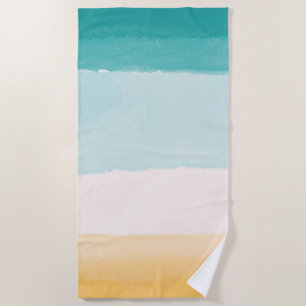 Toalha De Praia Beach Watercolor