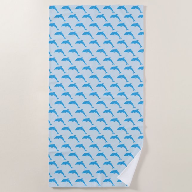 Toalha De Praia Bebê-Água - Soquete de Água Dolphin Beach (Frente)