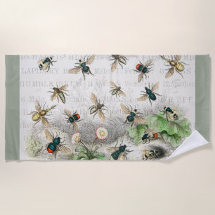 Toalha De Praia Bee Honey Queen Bees Antique