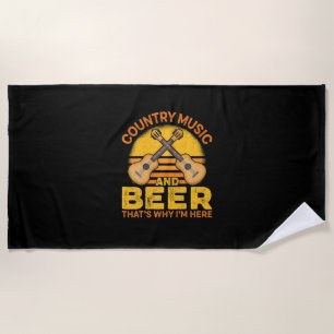 Toalha De Praia Beer Drinker Country Music E Beer Birthday