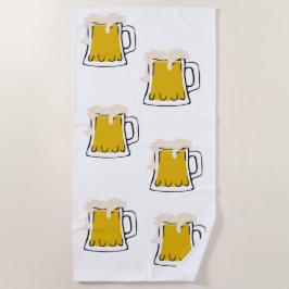 Toalha De Praia Beer Mug Beach Towel