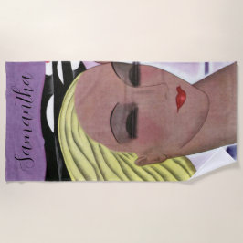 Toalha De Praia Bela Senhora Loura (Personalizar)