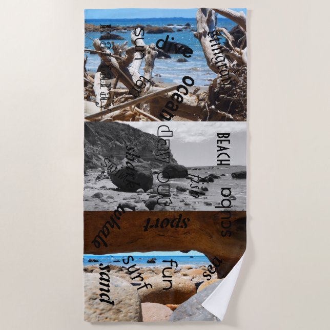 Toalha De Praia beleza Nova Zelândia da praia do makatu (Frente)
