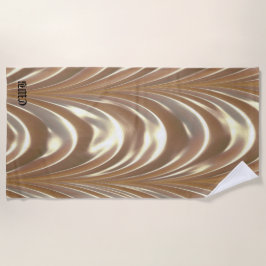 Toalha De Praia Belle Dcolza Elegant Pattern Monograma