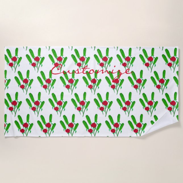 Toalha De Praia Belo Buquê de picles com RosesThunder_Cove (Frente)