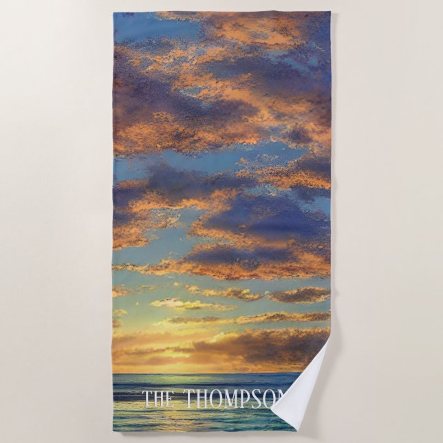 Toalha De Praia Belo Sunset de Praia nas Bahamas (Frente)
