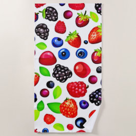 Toalha De Praia Berry Burst: Padrão de Fruta
