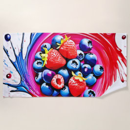 Toalha De Praia Berry Splash: Intermitência de Cores