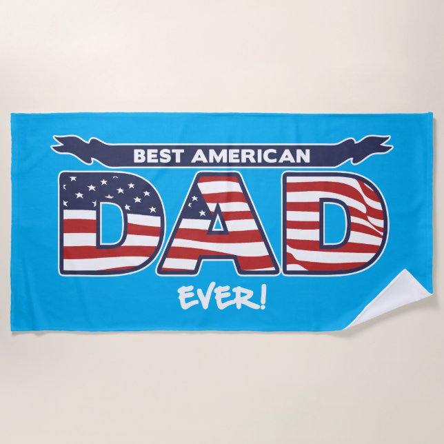 Toalha De Praia Best American Dad Ever (Frente)