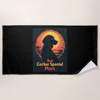 Toalha De Praia Best Dog Mother Mom - Vintage Cocker Spaniel T-Shi