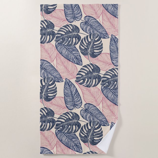 Toalha De Praia Bicho de praia tropical (Frente)