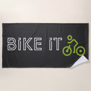 Toalha De Praia BIKE IT - Símbolo de bicicleta verde