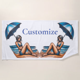 Toalha De Praia Bikini Girl Beach Nápoles Thunder_Cove