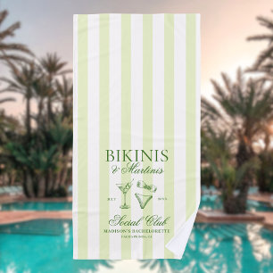 Toalha De Praia Bikinis e Martinis Bachelorette
