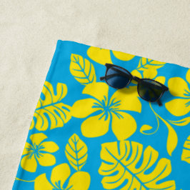 TOALHA DE PRAIA BIQUÍNI ROSA (AZUL/AMARELO)