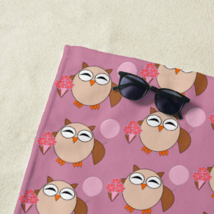 Toalha De Praia Birthday Owl Beach Towel