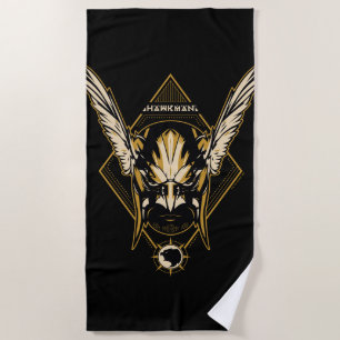 Toalha De Praia Black Adam Hawkman Helmet Graphic