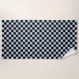 Toalha De Praia Black ice checkered pattern