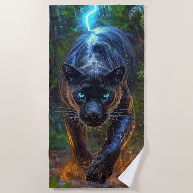 Toalha De Praia Black Panther (Frente)