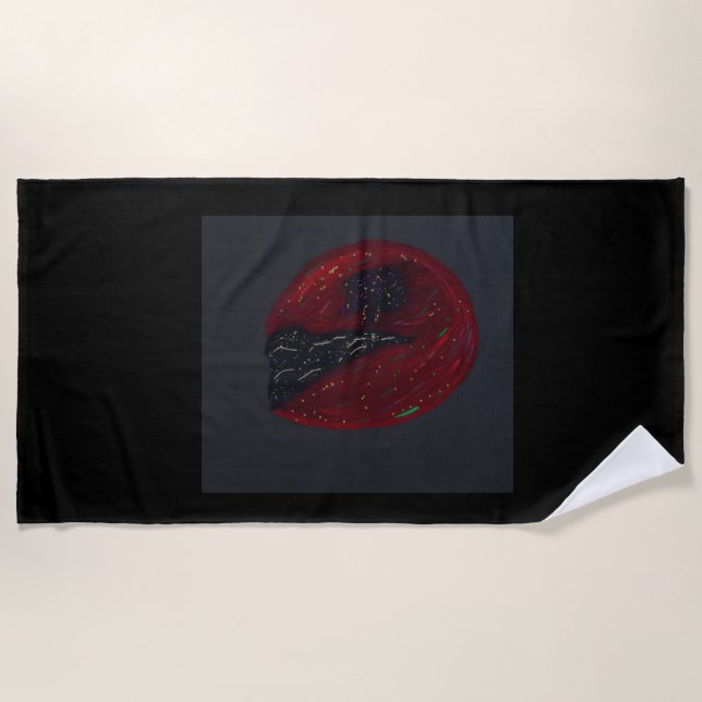 Toalha De Praia Blood Moonlit Night Beach Towel (Frente)