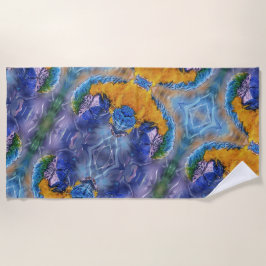 Toalha De Praia Blue Macaw Playful Artsy