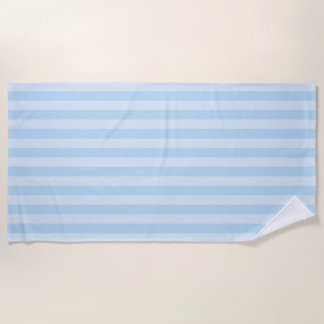 Toalha De Praia Blue on Light Blue Stripes Classic Beach Towel