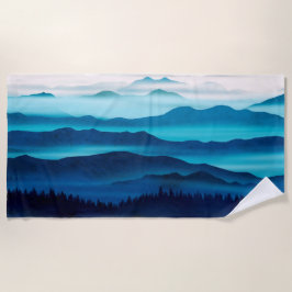 Toalha De Praia Blue valleys horizon