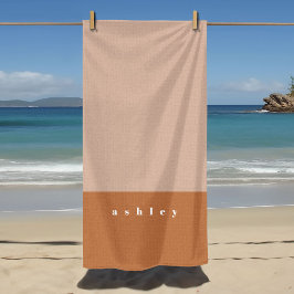 Toalha De Praia Blush Color Block Personalizado