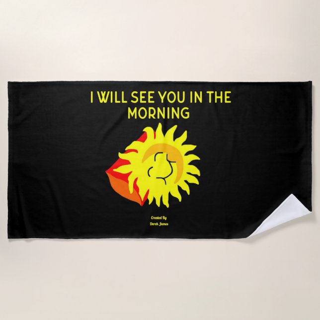 Toalha De Praia Boa Noite Sun Beach Towel (Frente)