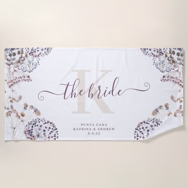 Toalha de Praia Boho Noiva (Frente)