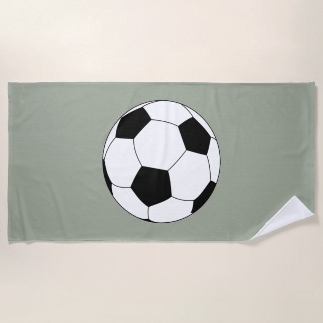 Toalha De Praia Bola de Futebol (Futebol) (Frente)