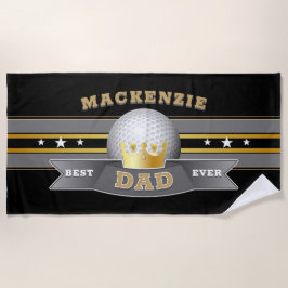 Toalha De Praia Bola de Golfe Melhor Pai de Todos os Tempos em PRE
