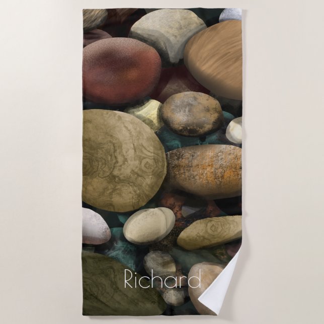 Toalha De Praia Bolhas e nome (Frente)