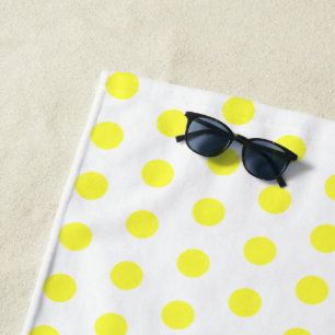 Toalha De Praia Bolinhas Amarelas Beach Towel