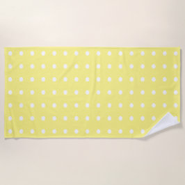 Toalha De Praia Bolinhas amarelas e brancas
