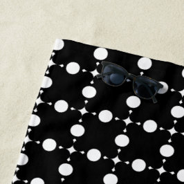 Toalha De Praia Bolinhas brancas, padrão de Bolinhas, pontos, pont